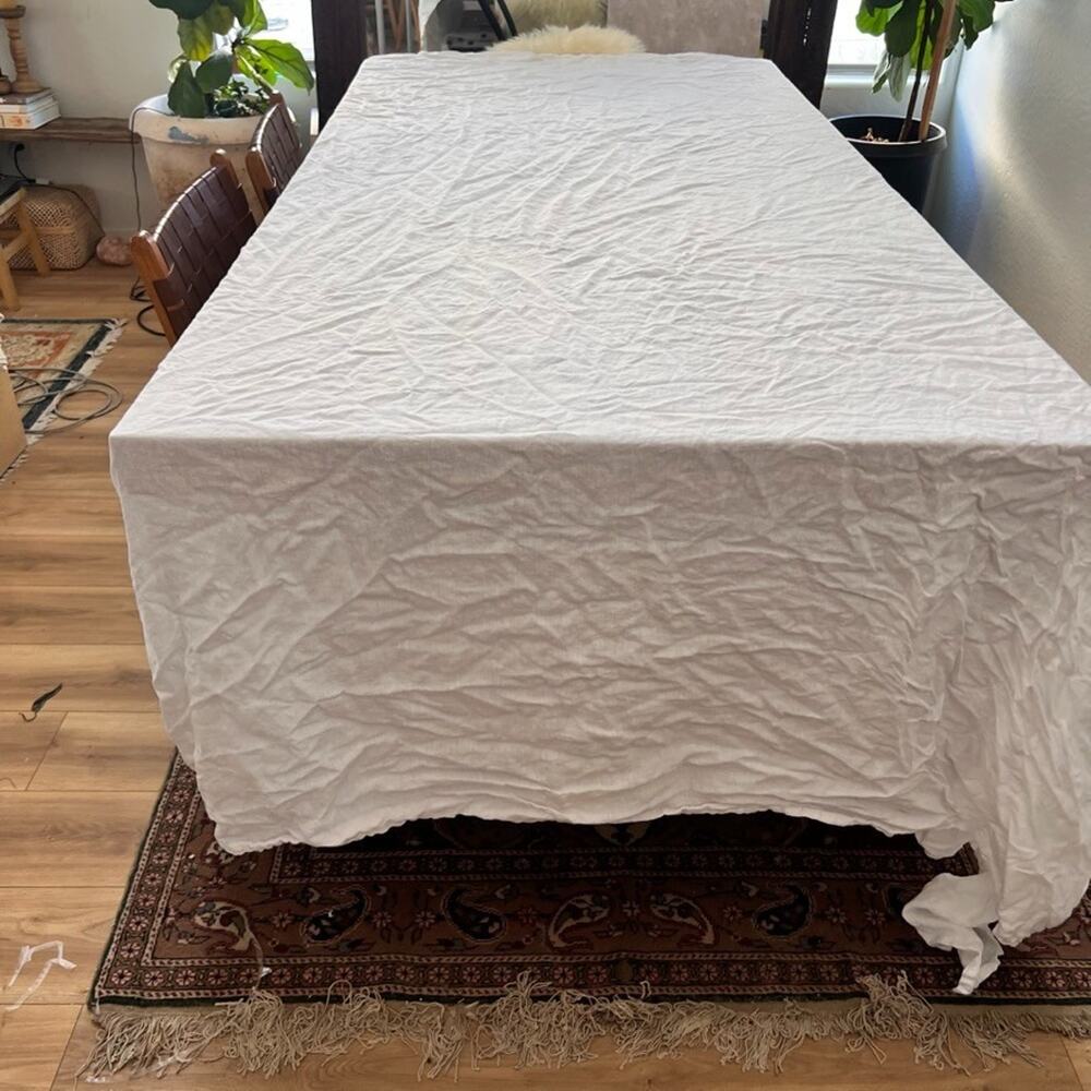 The Threadery Washed Linen Flat Sheet 109" x 113"